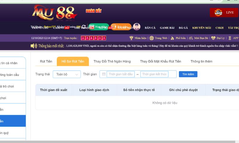 Tại sao rút tiền Mu88 không được?